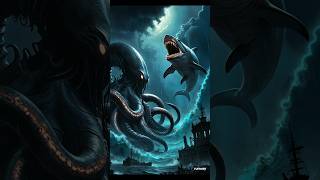 Battle Of Titan Megalodon VS Monster Kraken kraken megalodon battleroyale shorts shark [upl. by Sosthenna]