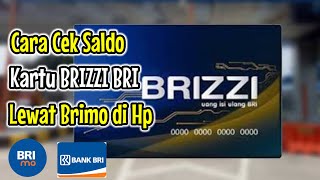 cara cek saldo brizzi lewat brimo terbaru 2022  cara cek saldo brizzi lewat hp  Kartu Brizzi BRI [upl. by Elokcin531]