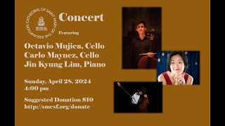 Musical Meditation Maynez Mujica Lim Cello Ensemble April 28 2024 4pm [upl. by Renner979]