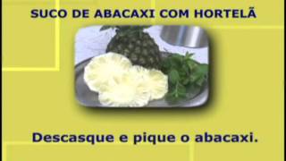 RECEITA E BENEFÍCIOS SUCO DE ABACAXI COM HORTELÃ  SAÚDE BRASIL [upl. by Miriam]