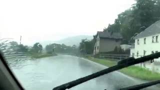 Heavy rain summer Starker und kurzer Regenschauer im Sommer Gemünd Eifel [upl. by Nomar]