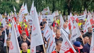 Górnicy rolnicy i hutnicy odwiedzili Warszawę 28062024 [upl. by Aeduj941]