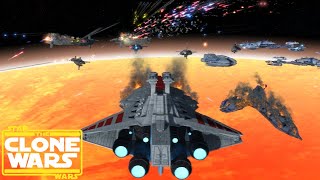 Epic Star Wars Clone Wars Space Battle [upl. by Anhoj489]