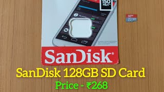 SanDisk 128GB SDTF Memory Card  Price  ₹268  From Meesho  Unboxing amp Review [upl. by Arakal519]