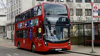 London Bus Route 77  Waterloo to Tooting  Subtitles [upl. by Matthias]