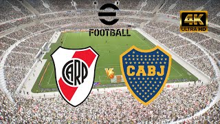 eFootball  v 400  River Plate vs Boca Juniors  Así luce el Super Clásico Argentino 4K60 [upl. by Surovy]