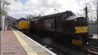 Back to the 80s at Arisaig The West Highlander amp Jacobite Training Class 37s 080424 [upl. by Giorgio]