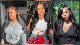 Glue in Quick Weave Compilation  Sew ins and Glue ins of 2022 [upl. by Gurtner]