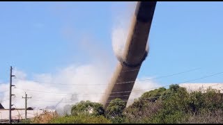 Port Kembla Stack Demolition Cinematic Style [upl. by Chemaram31]