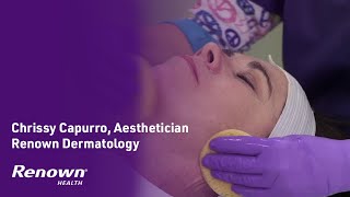 Dermaplane Demonstration by Medical Esthetician Chrissy Capurro [upl. by Ahsenad]