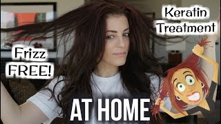 Keratin Treatment At Home  FrizzFree Hair [upl. by Eliott]