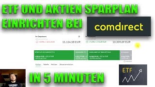 In 5 Minuten einen ETF Sparplan oder Aktiensparplan bei der Comdirect einrichten [upl. by Petronilla]