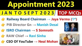 Appointment 2023 Current Affairs  Who Is Who 2023 Current Affairs  All Important Appointment 2023 [upl. by Opaline266]