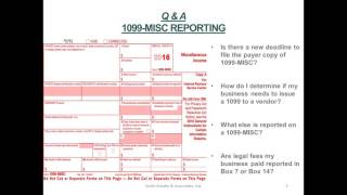 1099Misc Reporting Questions amp Answers [upl. by Asilehc]