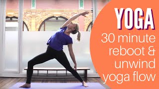 Reboot and Unwind 30 minute vinyasa flow from Yoga Hero [upl. by Llatsyrc]