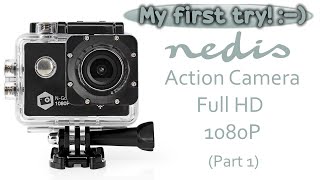 Nedis Action Cam Full HD 1080p  Camera and audio test Part 1 [upl. by Haelam]