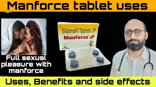 Manforce tablet usesErectile dysfunction treatmentbenefits and side effects [upl. by Nnaerb377]