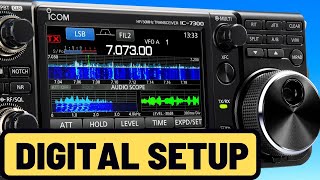 Icom IC7300 SETUP for WSJTFT8 Digital Modes Easy and Simple [upl. by Anawek]