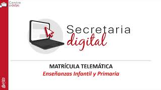 Matrícula Telemática desde Secretaria Digital Castellano INFPRI [upl. by Ezra]