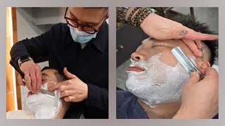 💈🪒ASMR  Shave your face with a skilled technician who has won many awards [upl. by Alf]