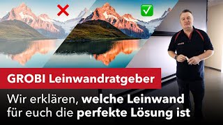 GROBI Leinwandratgeber Wir erklären welche Leinwand für euch die perfekte Lösung ist [upl. by Malti]