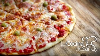 Como hacer pizza casera y masa para pizza en recetas caseras [upl. by Blayne]