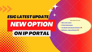 ESIC Latest New Option  How To Check Claim Status of ESIC Online [upl. by Tama]