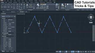 PLINEGEN Autocad Polyline Autocad LineType LineStyle AutocadPolyline generation Linetype change [upl. by Oiramej]