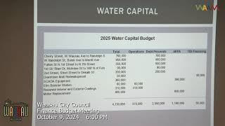 Wausau Finance Budget Meeting 1  10924 [upl. by Ardnikal417]