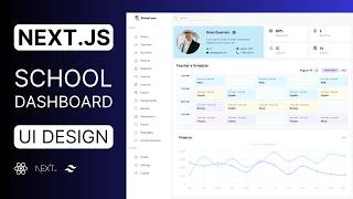 Nextjs School Management Dashboard UI Design Tutorial  React Nextjs Responsive Admin Dashboard [upl. by Gall]