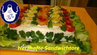 Herzhafte Sandwichtorte mit Lachs und Co  Schritt für Schritt [upl. by Alroi]