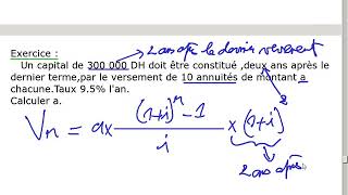 Les annuités Vidéo N° 26 exercices corrigés [upl. by Parik]