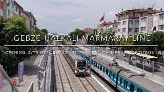 GebzeHalkalı Marmaray Line Tour [upl. by Elledoj]