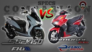 FKM SLICK 150 vs EURO SAMURAI 155i SPECS COMPARISON [upl. by Vergil]