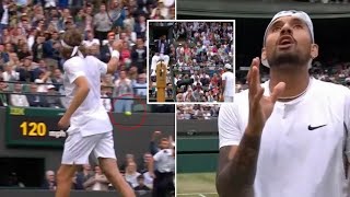 A Furious Nick Kyrgios Wanted Stefanos Tsitsipas Defaulted After He Smacked Ball Into The Crowd [upl. by Hutchison263]