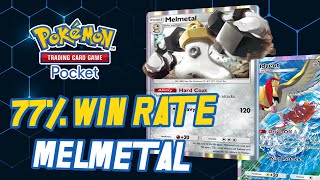 77 Tournament Win Rate Melmetal Pidgeot Pokemon Pocket Deck [upl. by Dinin307]