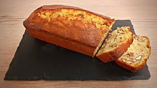 CAKE MOELLEUX AUX BANANES ET AUX NOIX  Recette facile et rapide maison [upl. by Abehsat]