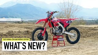 Everything New On The 2023 Honda CRF450R Works Edition [upl. by Meeker428]