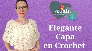 Elegante Capa tejida a crochet [upl. by Elinnet42]