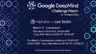 Match 5  Google DeepMind Challenge Match Lee Sedol vs AlphaGo [upl. by Chaker]