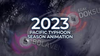 2023 Pacific Typhoon Season Animation [upl. by Etnahsa]