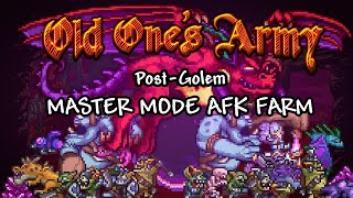 Terraria 14 AFK Master Mode Old Ones Army FarmPOST GOLEM [upl. by Auhsot]