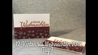 12 Karten bis Weihnachten 2018  Tag 7  mit Produkten von Stampin Up [upl. by Ruhl647]