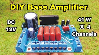 how to make 12v 4 channel car amplifier  TDA 7388 [upl. by Yeknarf718]