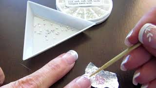 Easy Nail Bling Tutorial Using Rhinestone Sizes ss4 ss5 ss6 ss8 and ss10 [upl. by Fatima]