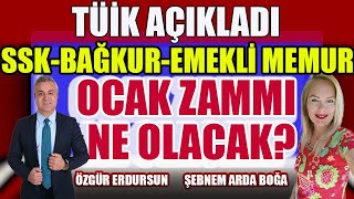 Tüik Açıkladı SSKBAĞKUREmekli Memur Ocak Zammı Ne Olacak [upl. by Yhcir]