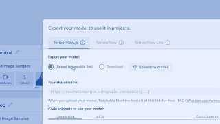Teachable Machine Tutorial 3 Export [upl. by Akitahs]
