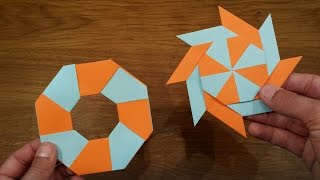 How To Make a Paper Transforming Ninja Star  Origami [upl. by Ttegirb]