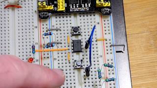 555 timer bistable mode flip flop circuit step by step build by Electronzap [upl. by Blalock]