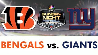 Bengals Vs New york Giants Scoreboard [upl. by Maudie]